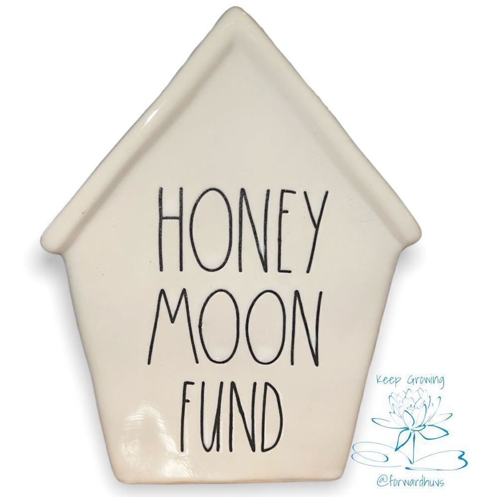 Rae Dunn Honey Moon Fund Bank - Collect Memories, Save Dreams